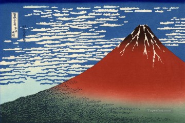  Katsushika Lienzo - Montañas Fuji en tiempo despejado 1831 Katsushika Hokusai Japonés
